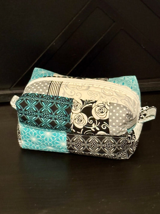 Makeup Bag - Teal Patchwork