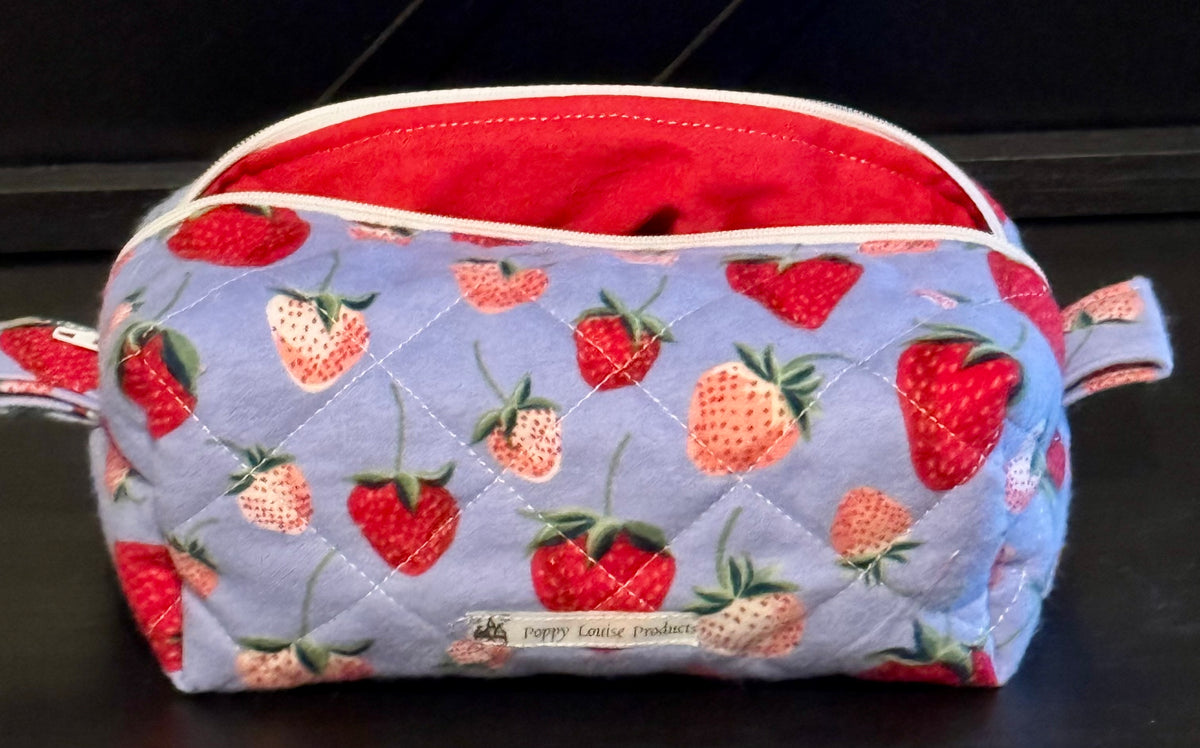 Makeup Bag - Strawberry Plush