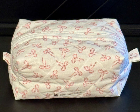 Makeup Bag - Pink Bows